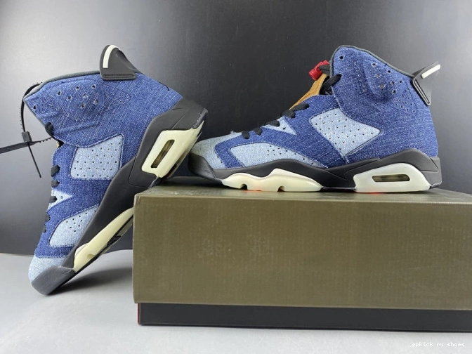 Rep 6 Washed Denim Jordan Air CT5350-401 0816